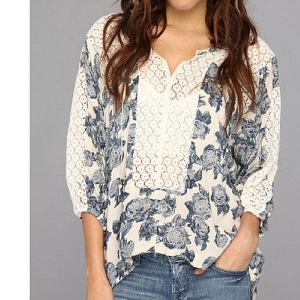Free People Moon River Easy Blouse